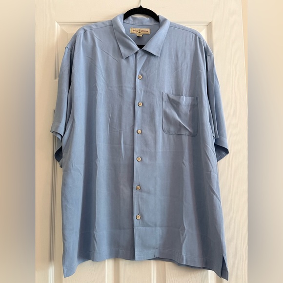 Tommy Bahama Light Blue Embroidered Men's Shirt Ride The Tip - Picture 3 of 5